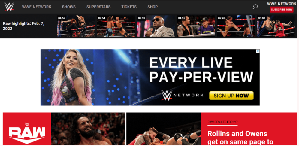 Account WWE Network