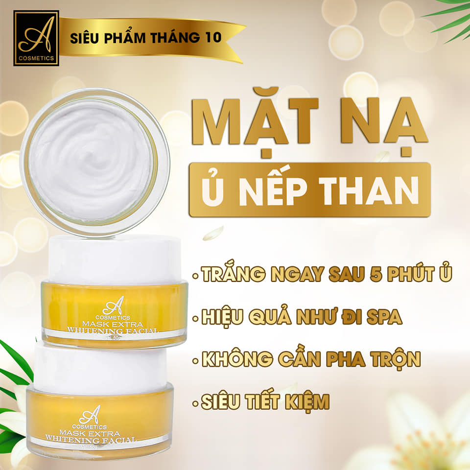 [Chính Hãng] nạ ủ trắng nếp than A cosmetics ủ face