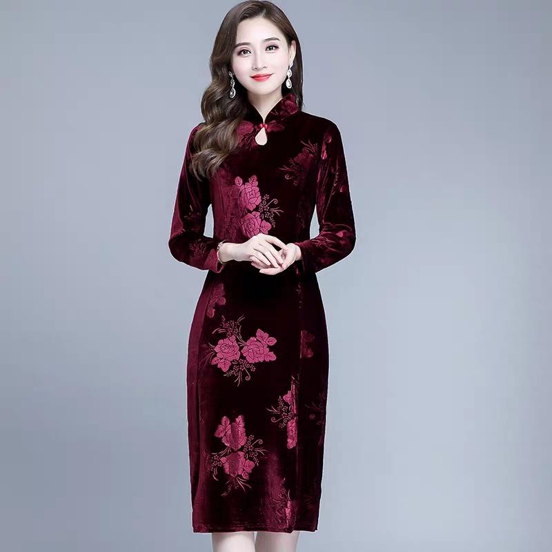 Đầm dự tiệc trung niên sang trọng