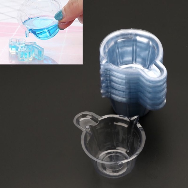 Bộ 50 cốc nhựa mini pha keo epoxy resin có tay cầm dùng một lần - trường thịnh sài gòn