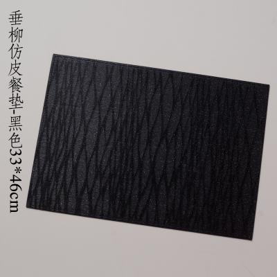 PVC Placemat Rectangular Western Food Heat Resistant Mat European Style Oil Resistant Table Mat cha ji dian Students Waterproof Thick Bowl Coaster