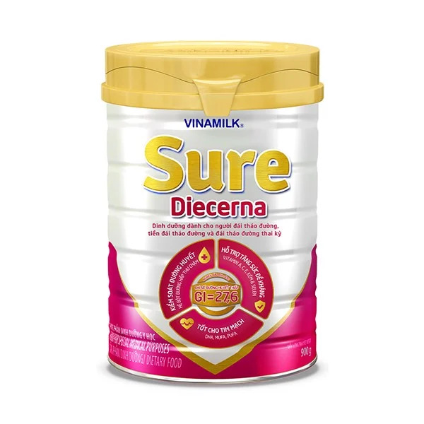[HCM]Sữa bột Vinamilk Sure Diecerna 900g (Hộp thiếc)