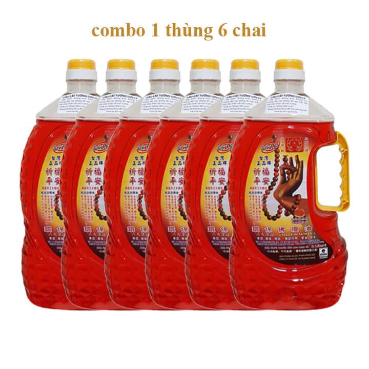 Dầu thắp đèn cát tường lưu ly 2 lít (1 thùng)