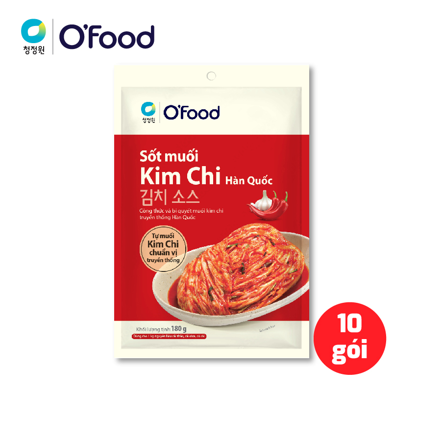 COMBO 10 GÓI Sốt muối kim chi O food gói 180g, chuẩn vị Hàn Quốc