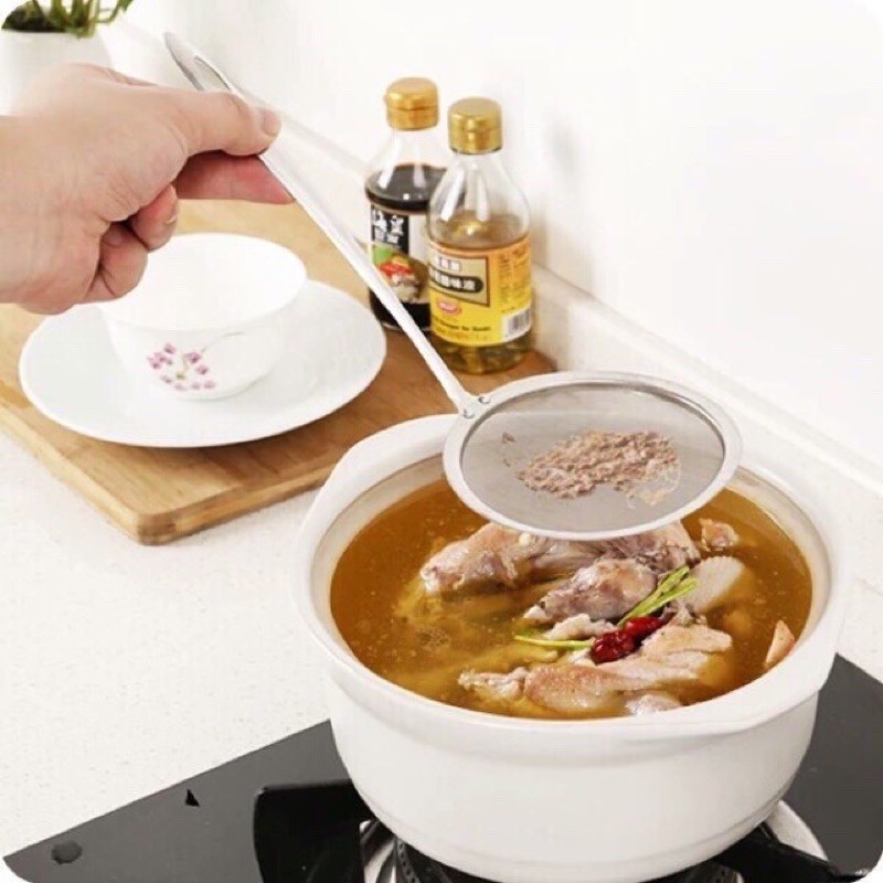 Vá vợt hớt bọt lọc cặn thực phẩm, dụng cụ hớt bọt, cặn