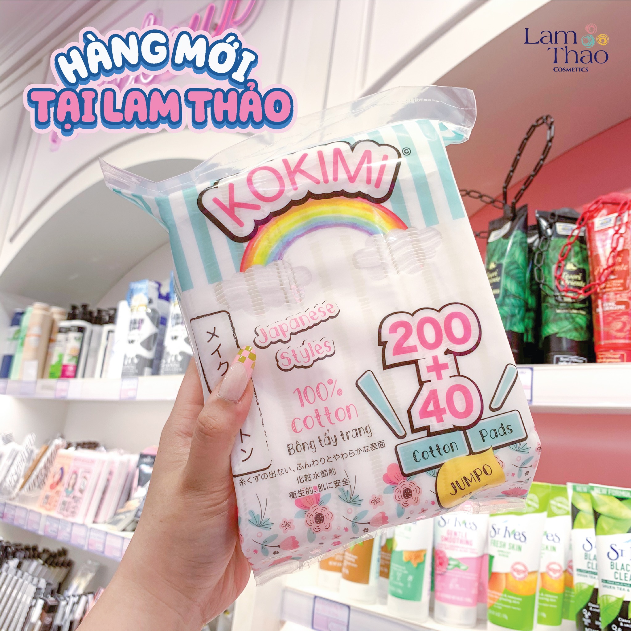 Bông Tẩy Trang Mihoo Kokimi Cotton Pads (BÔNG VUÔNG)