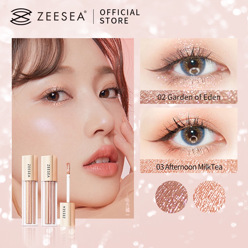 Phấn mắt dạng lỏng Zeesea trang điểm lấp lánh lâu trôi