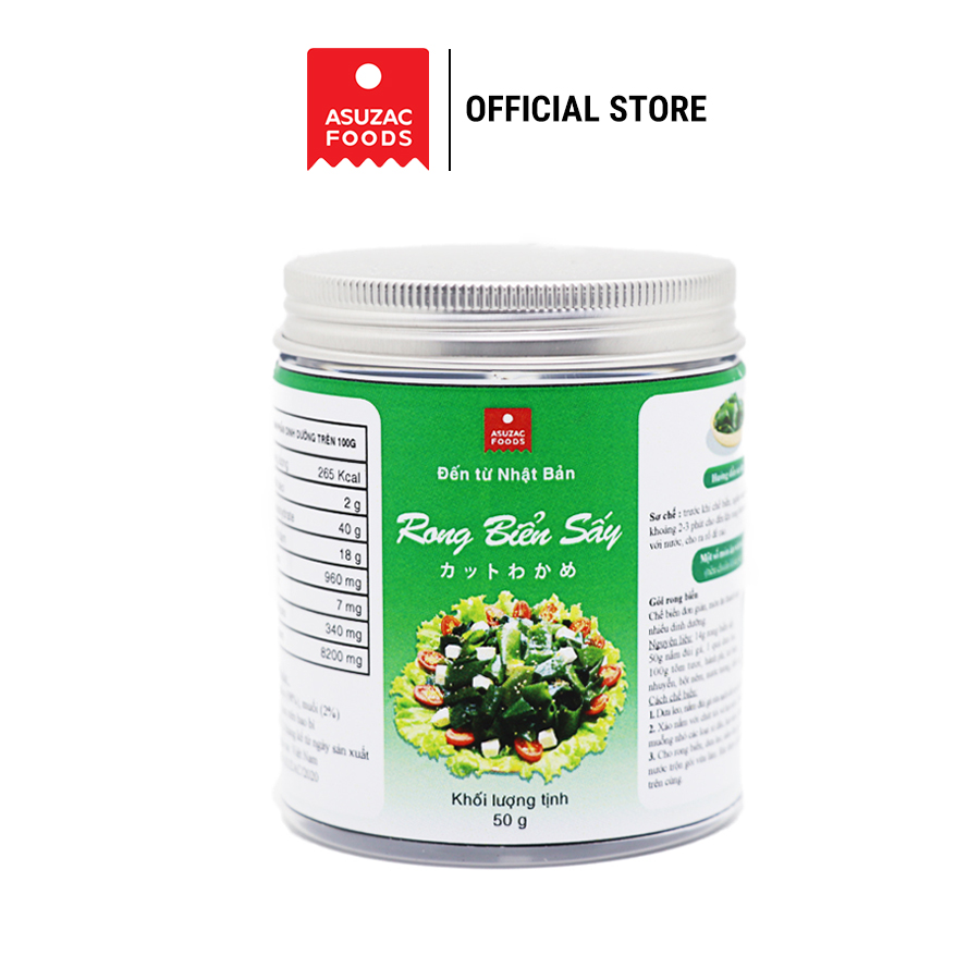 Rong biển sấy (Wakame) Asuzac hũ 50g
