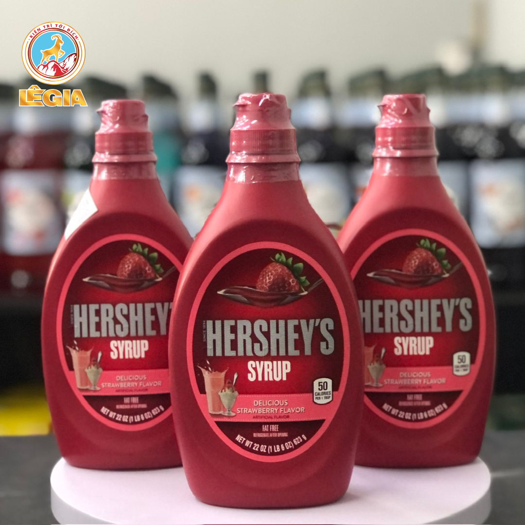 Sốt Hershey's Dâu Chai 623g - HERSHEYS STRAWBERRY SYRUP
