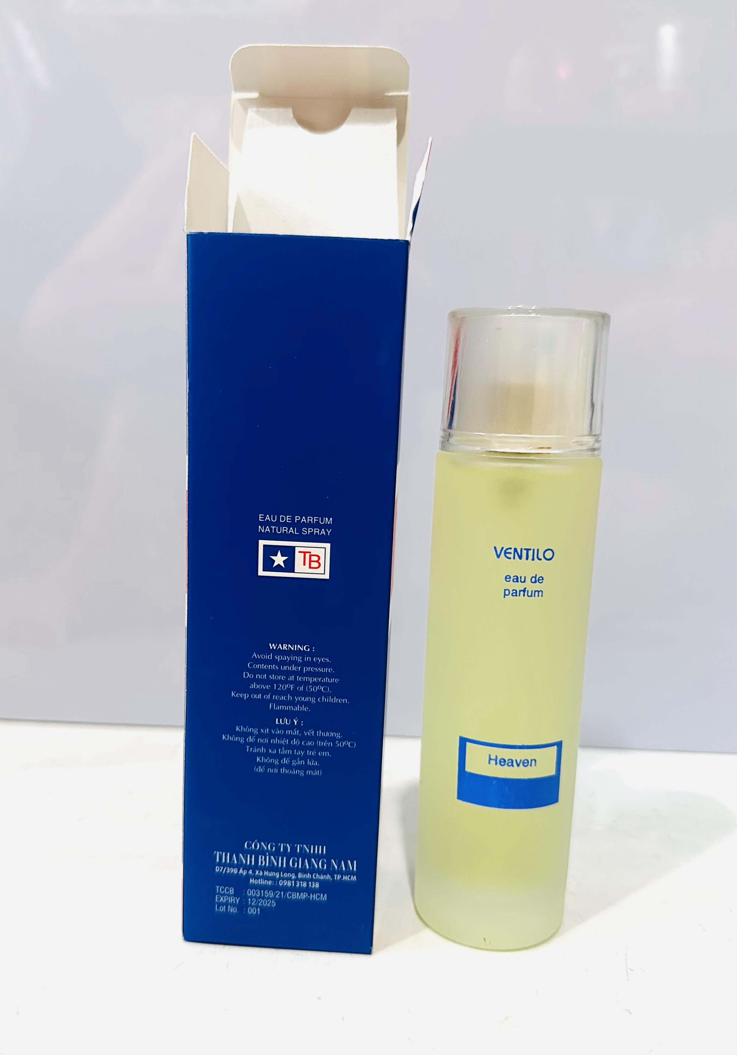 [HCM] Nước hoa Ventilo Heaven 100ml Hình lá cớ Anh