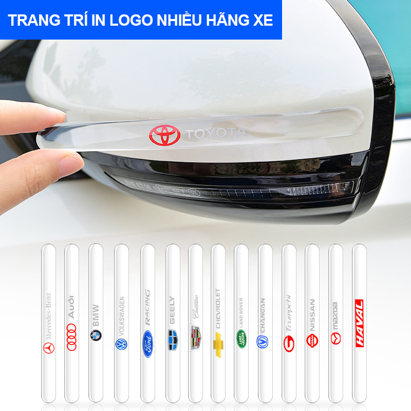 [HYUNDAI] 10 miếng dán hõm cửa silicon tay nắm ô tô chống trầy xước in logo xe Hyundai Grand I10, Getz, Santafe, Accent decal miếng dán trang trí ô tô