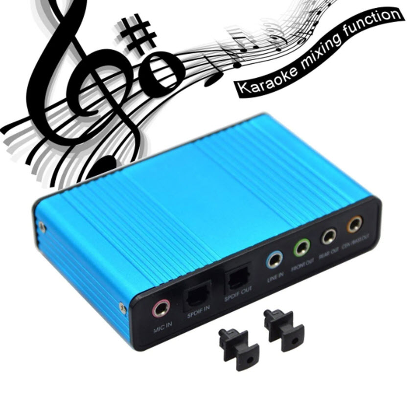 USB 4 Channel 5.1 External Optical Audio Sound Card Adapter for Laptop Notebook