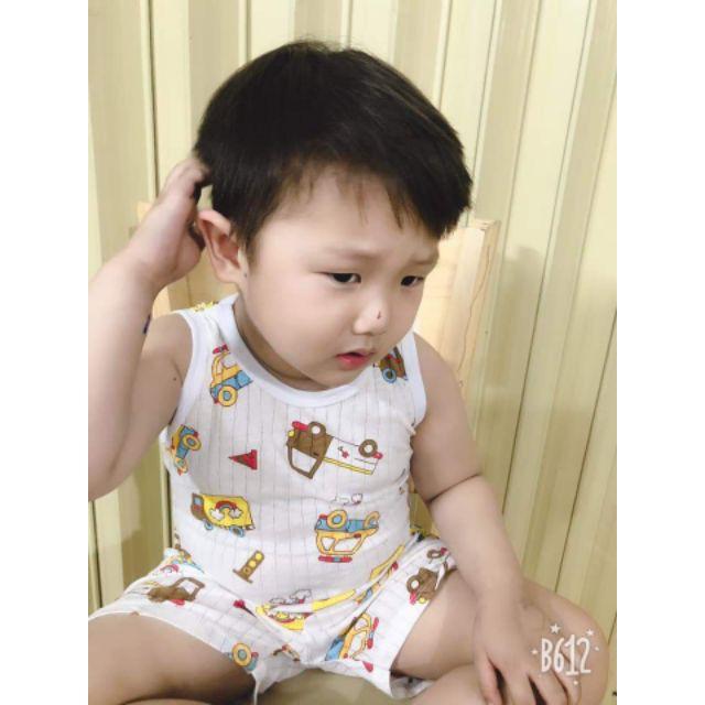 [Xả hàng] Bộ cotton giấy sát nách mát mềm cho bé yêu