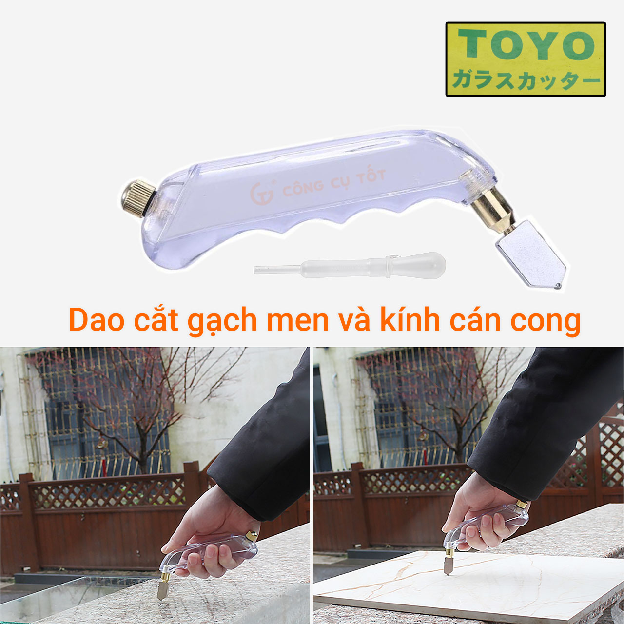 Dao cắt kính cán cong trợ lực Nhật Bản