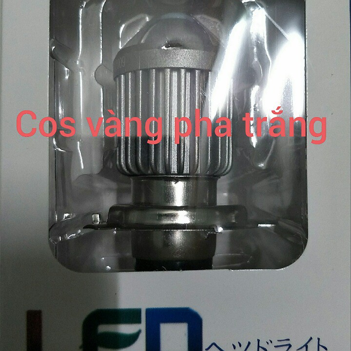 bóng led cầu mini cos vàng pha trắng chân cắm thẳng h4