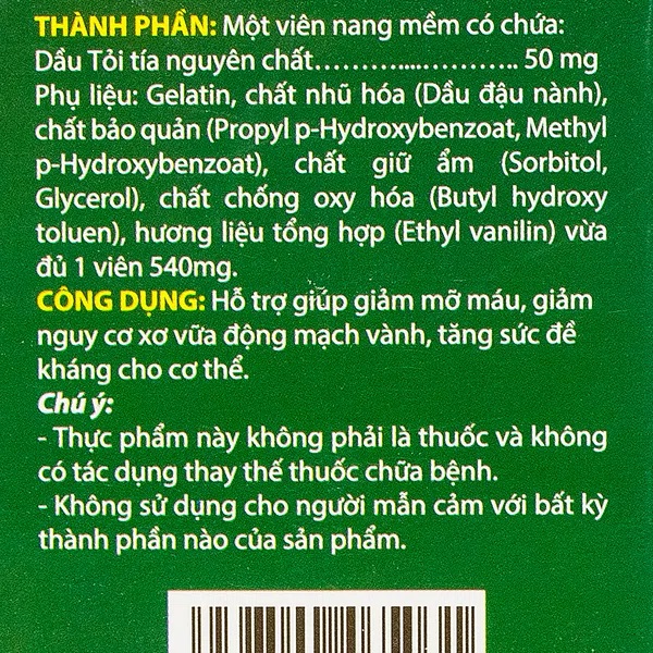 Dầu tỏi Tuệ Linh 100 viên