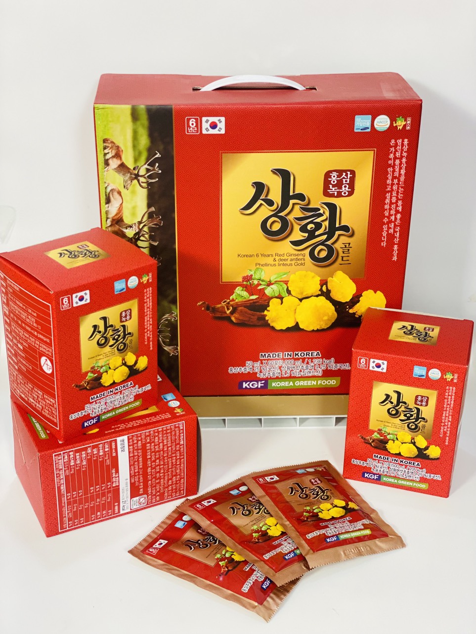 Nước hồng sâm linh chi nấm thượng hoàng kgf