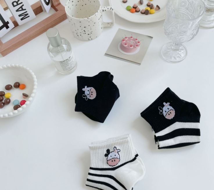 Set 10 Đôi Tất Vớ Nữ Ngắn Cổ Bò Sữa