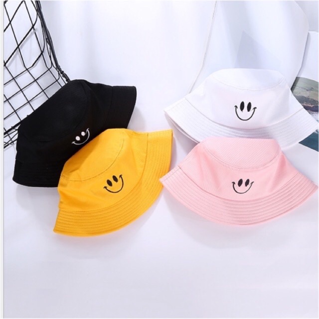 Nón bucket tai bèo mặt cười thời trang