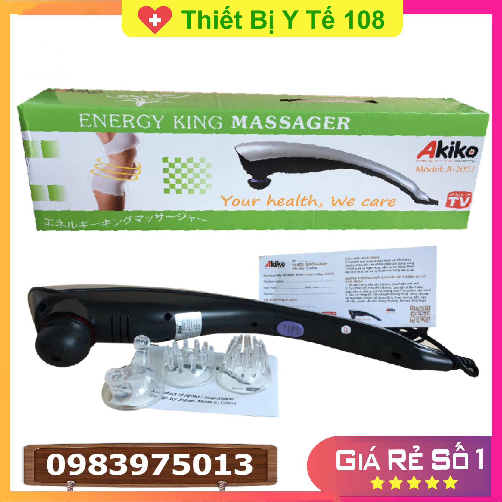 Máy Massage Cầm Tay Nhật Bản Akiko A-2007