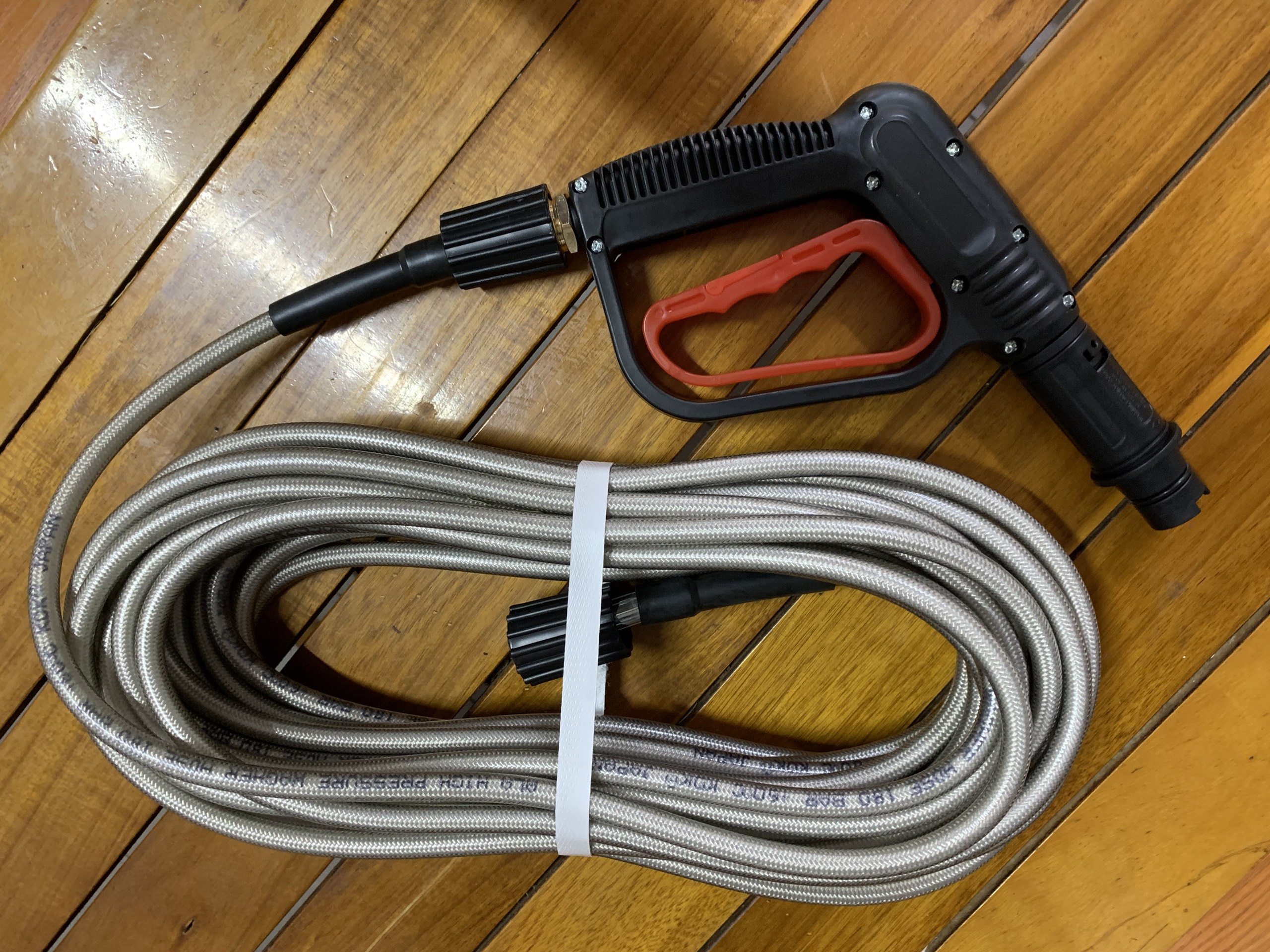 Bộ 10m 15m 20m dây rửa xe và súng xịt, súng rửa xe áp lực cao ren 22mm súng cò đỏ