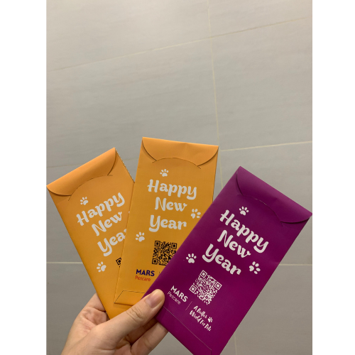 [Quà tặng không bán] Bộ bao lì xì thương hiệu Whiskas + Pedigree (bộ 6 cái)