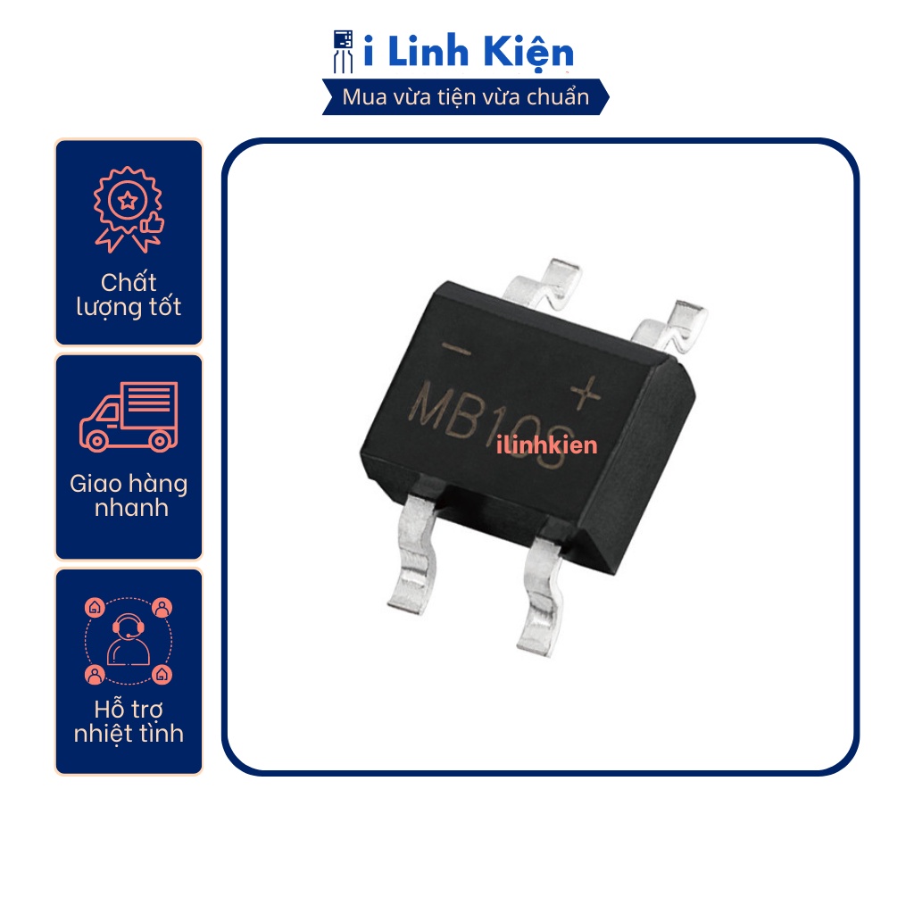 Mb10s diode cầu 0.5a 1000v sop-4