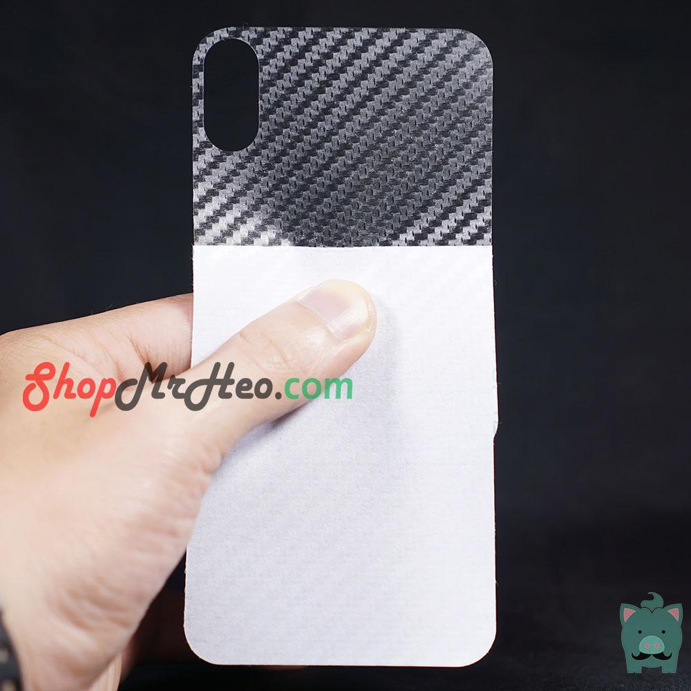 [HCM]SKin Dán Mặt Lưng Vân 3D Iphone X - Iphone XS - Iphone Xr - Iphone Xs Max (Vân carbon, nhám, hình hộp, giả da)
