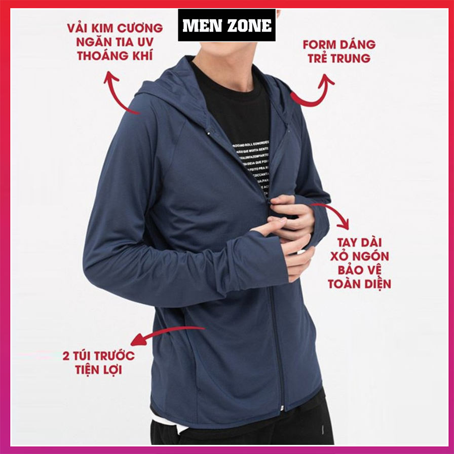 Áo Chống Nắng Nam Vải Dày Có Lỗ Thông Hơi Chống Tia UV