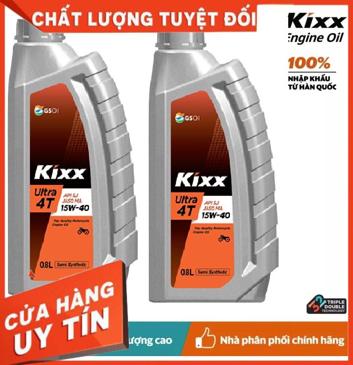 [Chính hãng] Nhớt Kixx ultra 15W40 nhập khẩu Hàn Quốc 800ml, nhớt kixx 15W40 cho xe máy xe côn tay chai 800ml giá bèo kính mong nhận được ủng hộ từ khách hàng