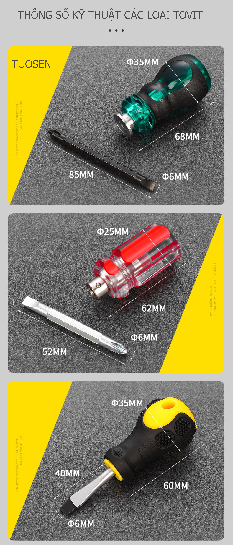 Tô vít lùn 2 đầu đảo chiều 6mm