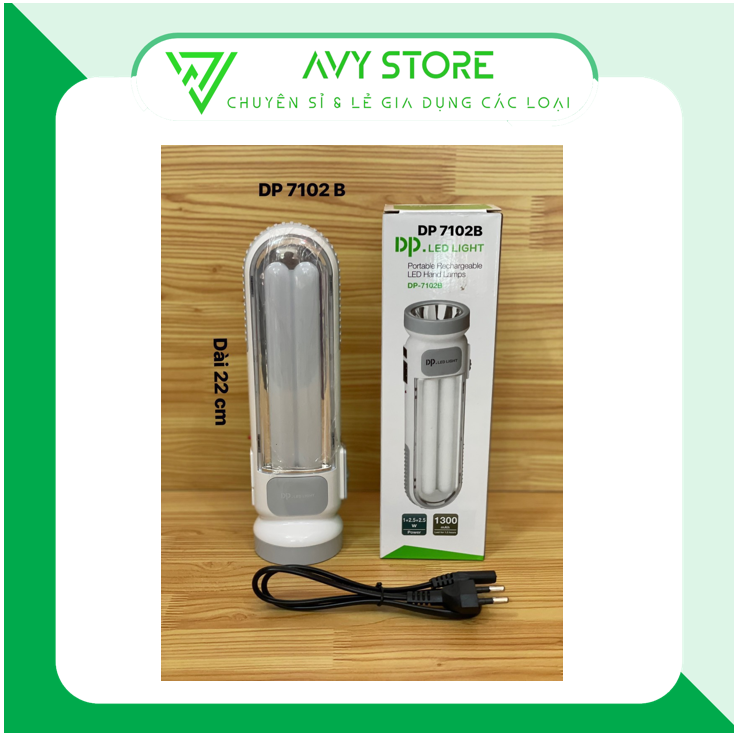 ĐÈN PIN LED SẠC CẦM TAY ĐA NĂNG DP 7102