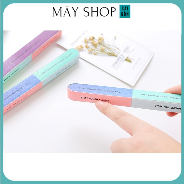 Dũa Móng Tay 6 Mặt Chà Nhám, Đánh Bóng Móng Tiện Ích