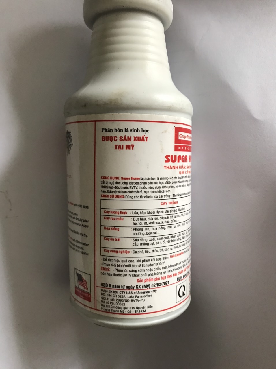 Phân bón lá Super Hume chai 250ml