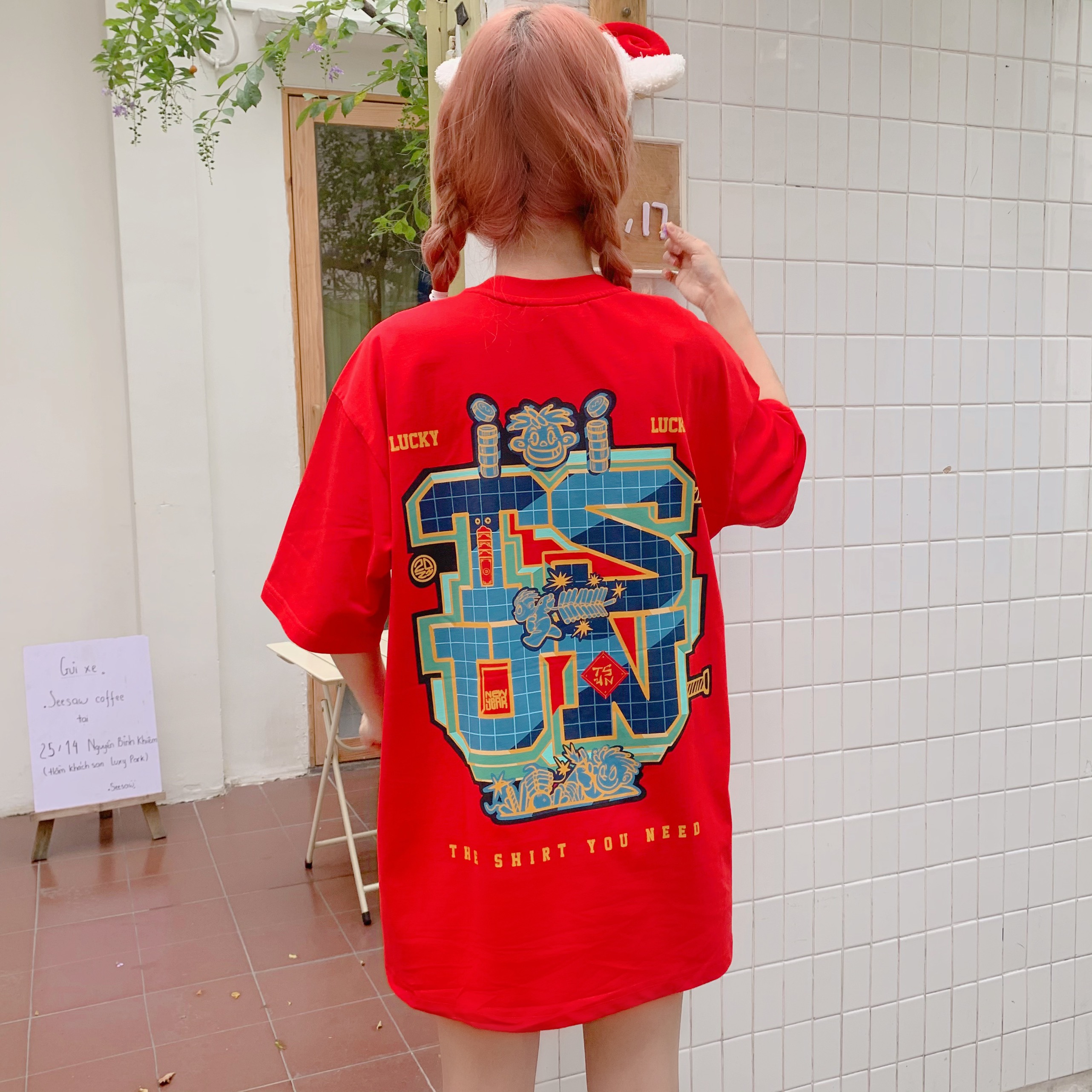 Áo thun TSUN Lucky GOLD - ĐỎ - unisex