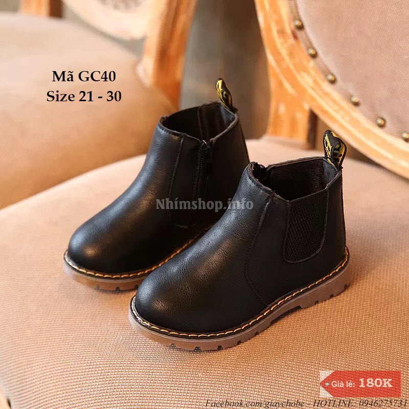 Giày Bốt Cổ Cao Cho Bé Trai Và Bé Gái GC40