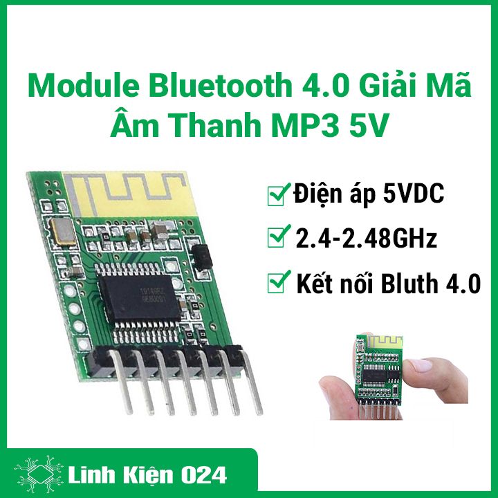 Module bluetooth 4.0 giải mã âm thanh mp3 5V
