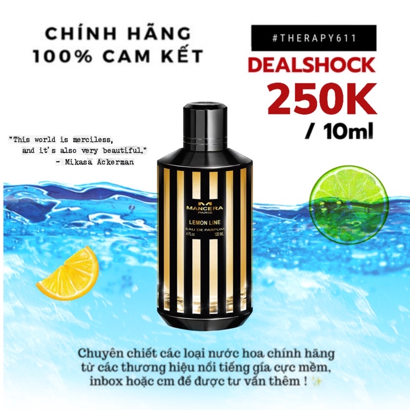 Mẫu thử nước hoa Mancera Lemon Line
