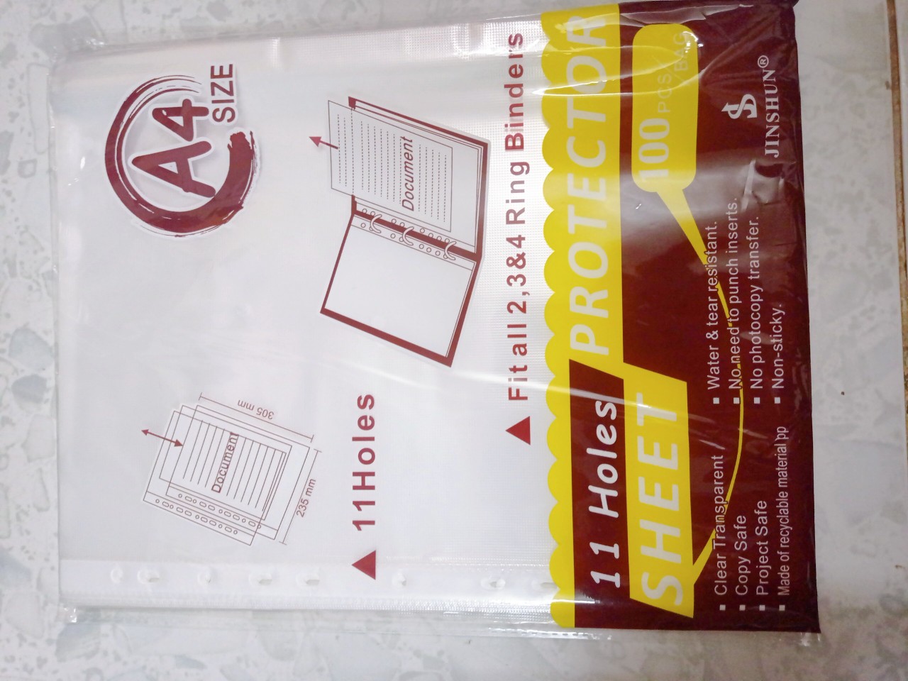[giá siêu sốc ] Bìa lá lỗ A4 ( 1 xấp x 100 lá ) - VPP Đại Ngọc Thùy