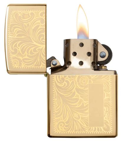 Zippo mỹ Venetian Brass (made USA) tem đỏ chính hãng (không bao gồm xăng)