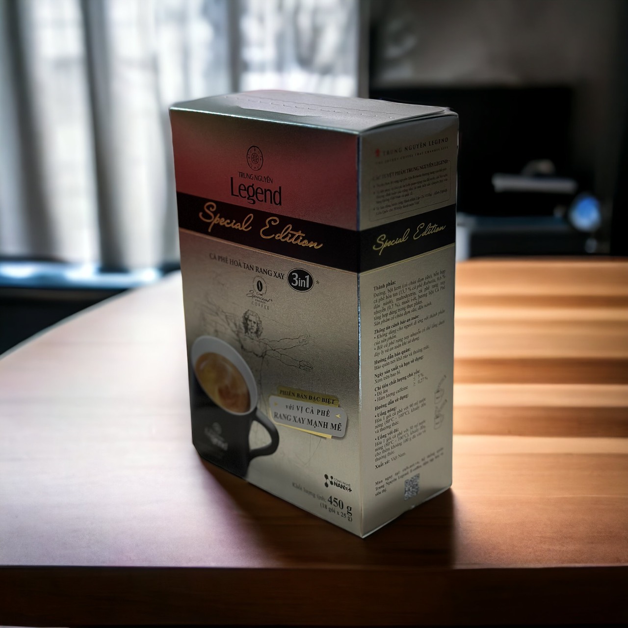 Cà phê hòa tan Trung Nguyên Legend Special Edition hộp giấy 450g( 18 gói x 24gam)