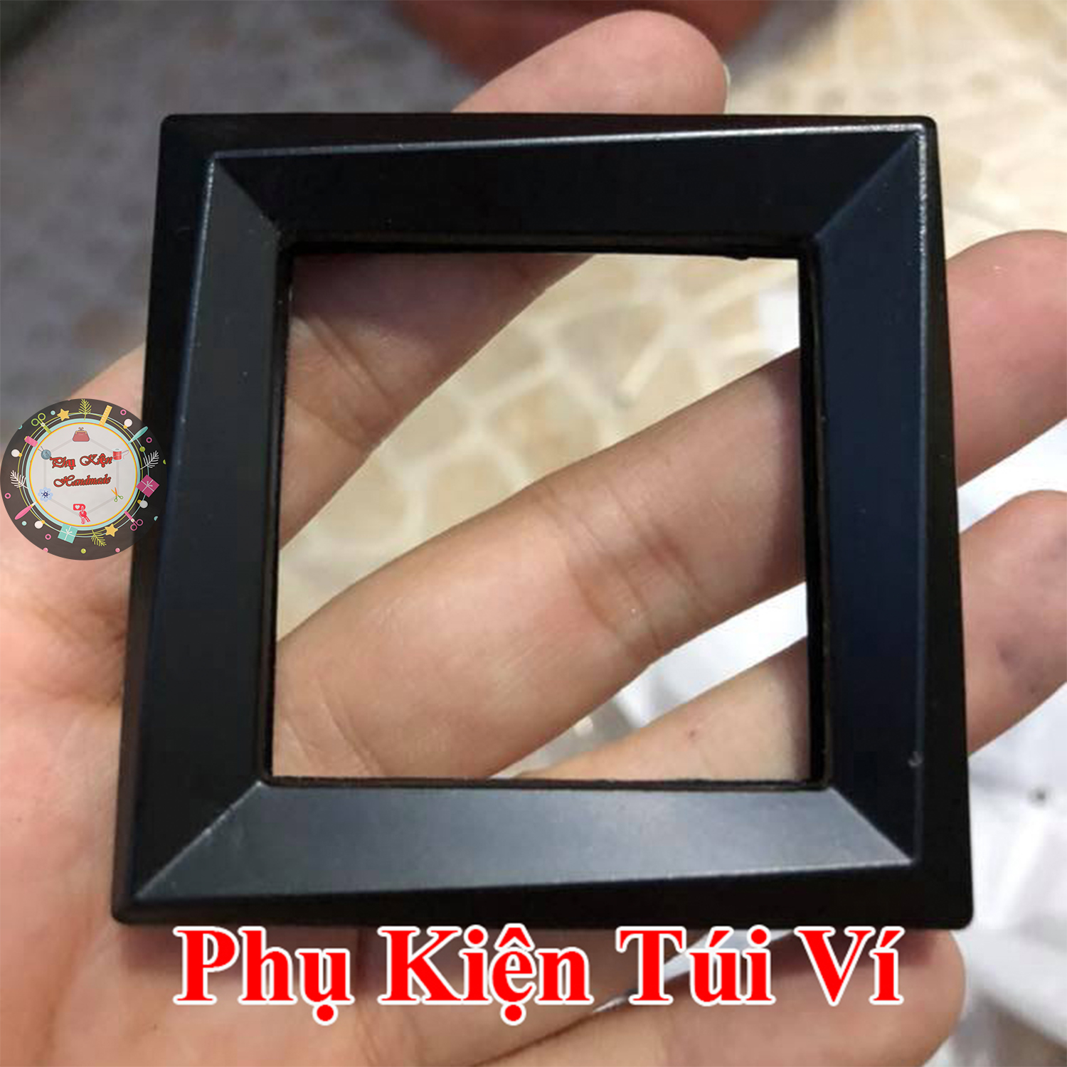 Black Square Border 5.9cm