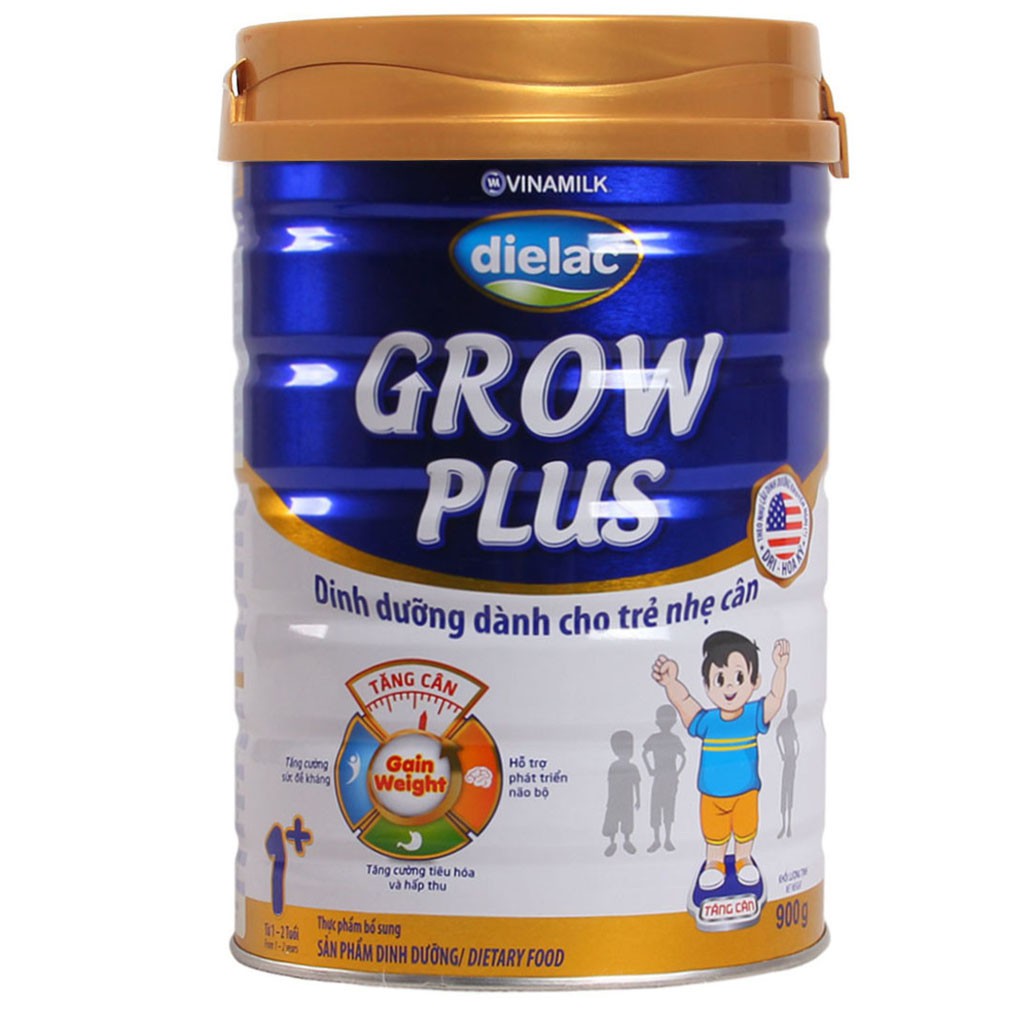 SỮA BỘT DIELAC GROW PLUS XANH 1+/2+ 900g