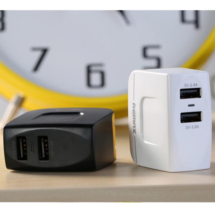 Cốc sạc Remax 3.4A 2 cổng Usb (Đen)