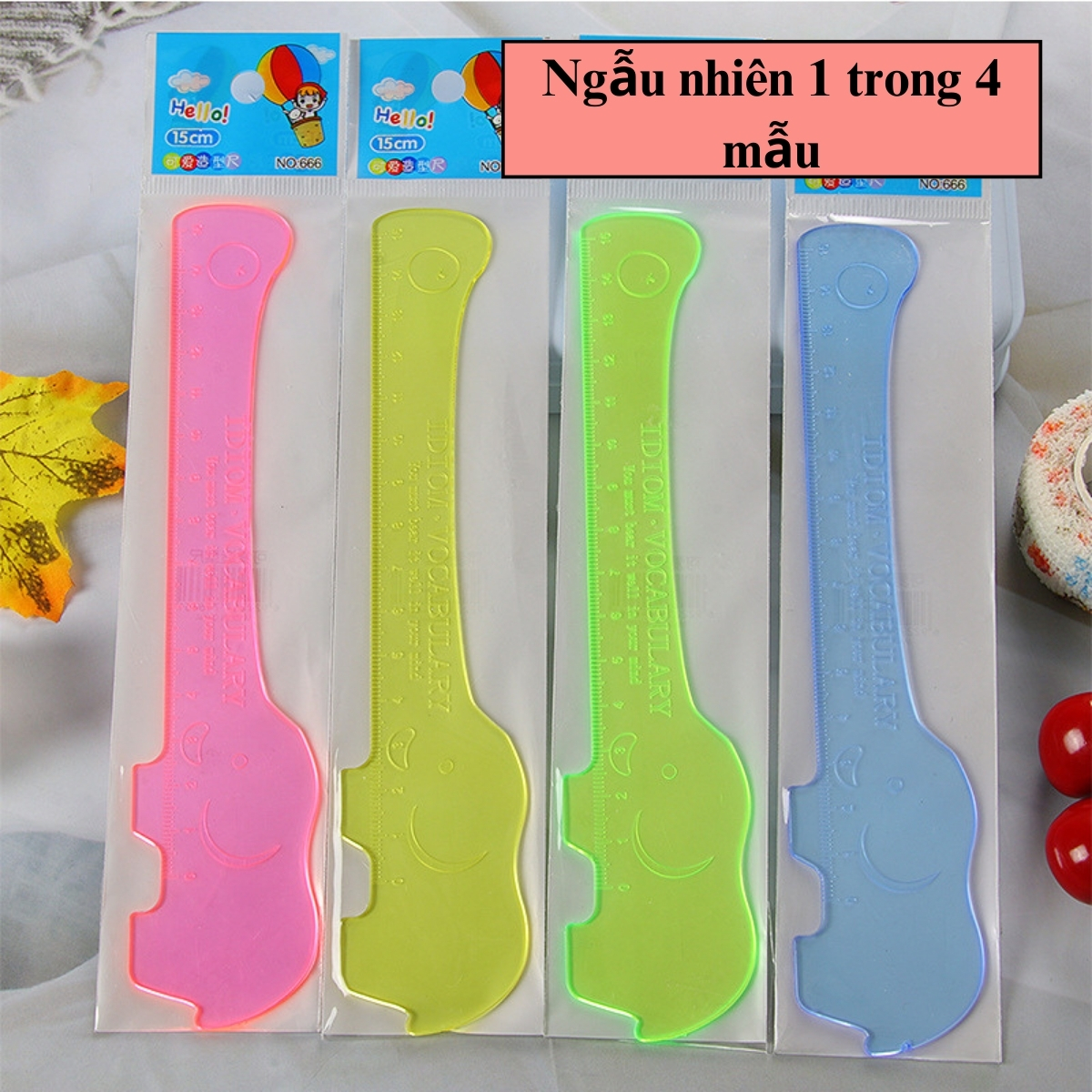 Thước Kẻ Kute Hình Động Vật Ngộ Nghĩnh Dễ Thương 15cm - BEYOU
