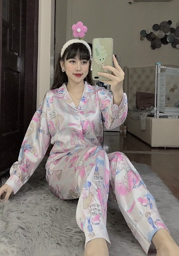 [HCM]SÉT ĐỒ BỘ LỤA SATIN CAO CẤP PHỐI NHIỀU MÀU CỰC HÓT