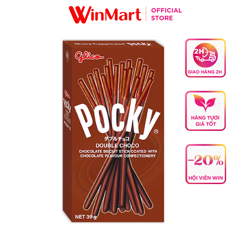 [Siêu thị WinMart] -Bánh que Pocky Double Sô cô la 39g