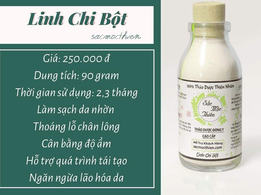 [HCM]Sắc mộc thiên - Linh Chi Bột Rửa mặt