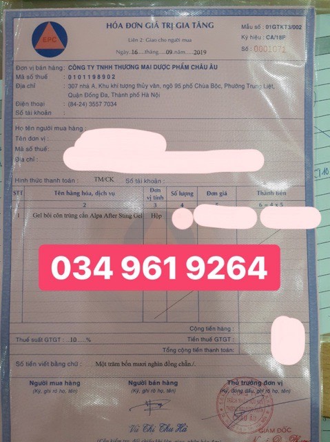 Gel bôi muỗi đốt, côn trùng cắn After-Sting Gel