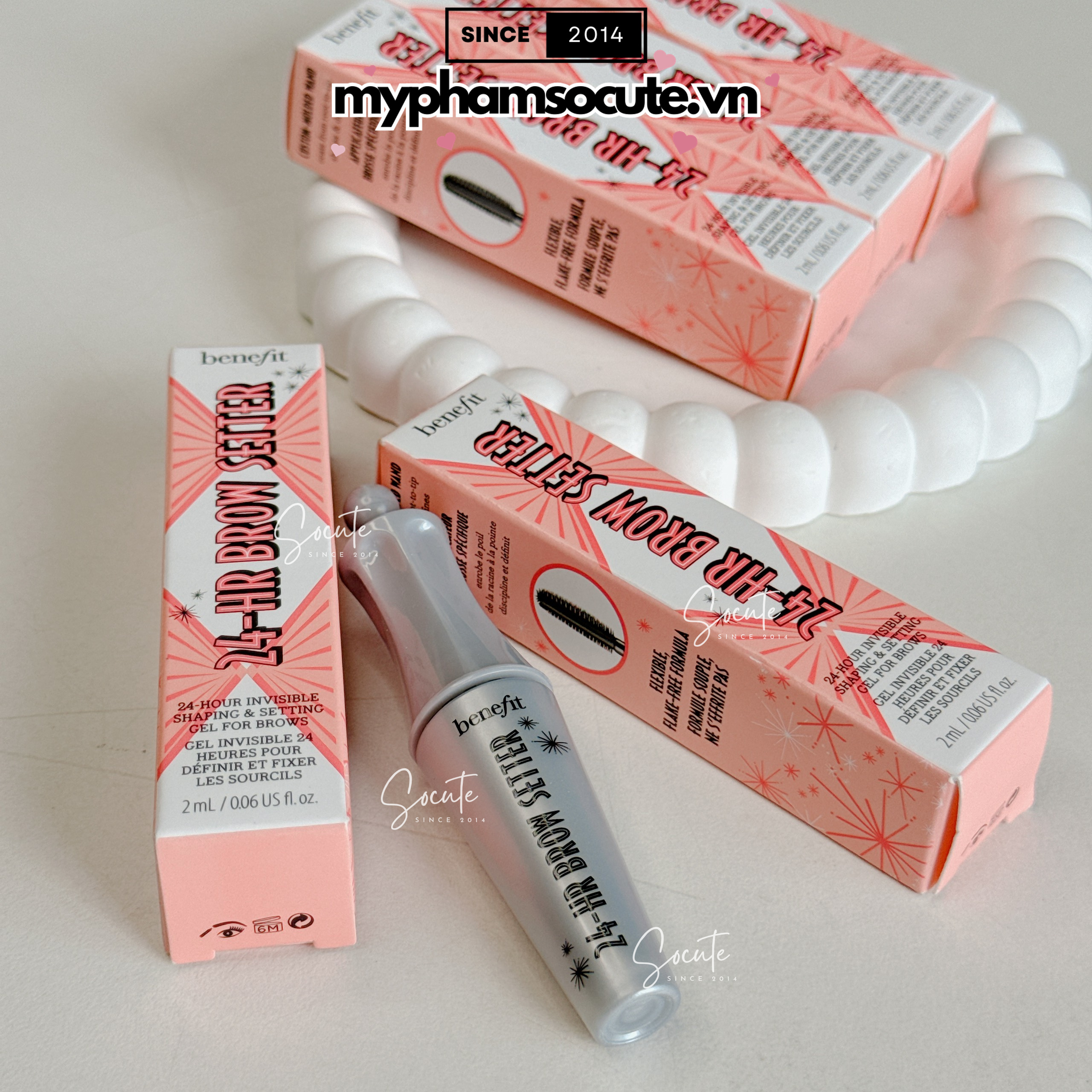 Gel định hình lông mày beenefit 24-hr brow setter shaping & setting gel 2ml minisize